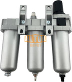 3 STAGE, HEAVY DUTY INDUSTRIAL GRADE FILTER REGULATOR COALESCING DESICCANT DRYER SYSTEM FOR COMPRESSED AIR LINE, METAL BOWLS, GREAT FOR PAINT SPRAY AND PLASMA CUTTER W/ELEMENTS (3/4"NPT, AUTO DRAIN)