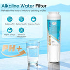 ICEPURE Alkaline UKF8001 Refrigerator Water Filter Replacement for Whirlpool EDR4RXD1, EveryDrop Filter 4, Maytag UKF8001, 4396395, UKF8001P, UKF8001AXX, RFC0900A, UKF8001AXX-200, Enhances PH, 6 Pack
