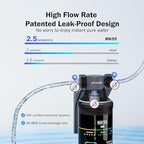 Frizzlife Under Sink Water Filter System-NSF/ANSI 53&42 Certified High Capacity Direct Connect Under Counter Drinking Water Filtration System-0.5 Micron Reduces Lead, Chlorine, Bad Taste & Odor, Black