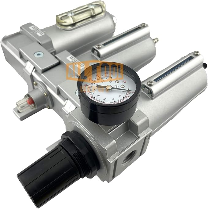 1/2" NPT HEAVY DUTY Industrial Grade Filter Regulator Coalescing Desiccant Dryer System For Compressed Air Lines, Metal Bowls, Great For Paint Spray And Plasma Cutter (AUTO DRAIN)