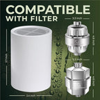 AquaHomeGroup Vitamin C+E+A Shower Filter Replacement Cartridge with Aroma Granules (Jasmine) - Removes Chlorine, Supports Skin & Hair Health