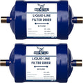 2 Pack Buck Bi-Flow Refrigerant Liquid Line Filter Drier 3/8" ODF Sweat BFK-083S - Compatible with CFC, HCFC, HFC - Ideal for Heat Pump & Straight Cool Air Conditioners (1-5 Tons)