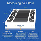 Nordic Pure 20x20x5 (Actual Size: 19 5/8 x 19 7/8 x 4 3/8) Honeywell/Lennox Replacement Odor Reduction Merv 8 Filter 2 PK