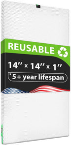 Reair 14x14x1 Air filter, Washable and Reusable Air Filter 14x14x1 for AC HVAC Furnace, MERV 8 Air Filters Machine Washable & Dryer Friendly, AC Furnace Air Filter