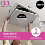 Simply 18x18x1 Air Filter, MERV 11, 12 Pack, For Home AC Furnace & HVAC (Actual Size: 17.75"x17.75"x0.75") DUST, Pet, & Allergy Control
