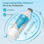 ICEPURE Alkaline LT1000PC Refrigerator Water Filter and Air Filter Replacement for LG LT1000P/PC/PCS, Kenmore 9980, ADQ74793501 ADQ74793502 ADQ747935 MDJ64844601 LMXS28626S LT1000, Enhances PH, 1Combo