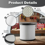 2 Pack Replacement Cartridge Filter for Shop Vac 90304 90350 90333, Compatible with Type U X W 9030400 9035000 9034000, Fit 5 Gallon Up Wet/Dry Vacuum Cleaners, Washable & Reusable (2 pack)