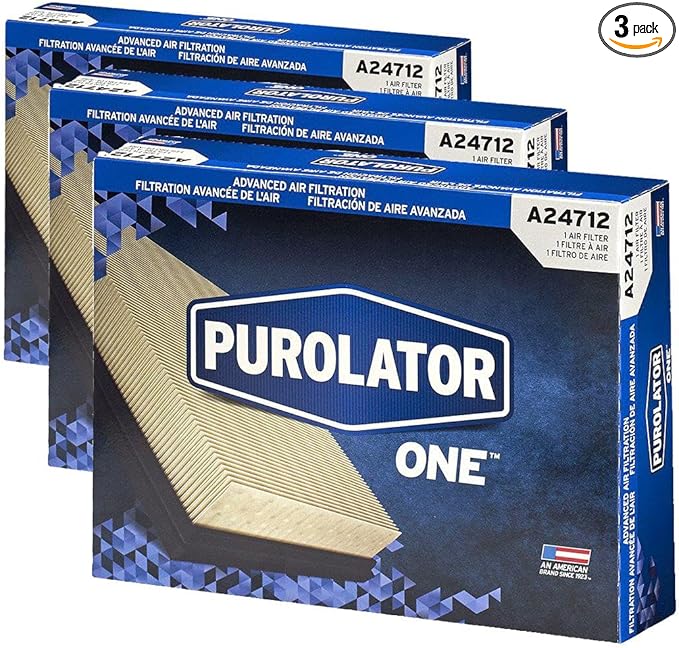 Purolator A24712 PurolatorONE Advanced Engine Air Filter (Pack of 3)