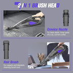 Handheld Vacuum Cordless Cleaner,Powerful Portable and Dust Buster Hand Vcauum Rechargeable with Large-Capacity Battery for CarPetOfficeHome (Purple)