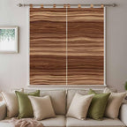 Brown Western Living Room Curtains 84 Inch Length, Window Curtains Tab Top, Vintage Farmhouse Wood Barn Door Light Filtering Window Treatments Drapes 42"x84" 2 Panel