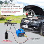 PCP Air Compressor, Portable 4500Psi/30Mpa, Water/Oil-Free, PCP Rifle/Pistol and Paintball Tank Air Pump, Powered by 12V Car DC or Home 110V AC with Power Converter and Oil-Moisture Filter