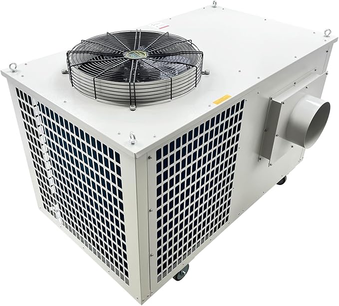 220V Industrial Air Conditioner, 61000 BTU Portable Spot Cooler, 2900m³/h Air Flow, 7.2KW Indoor/Outdoor Cooling Aircon 3Phase