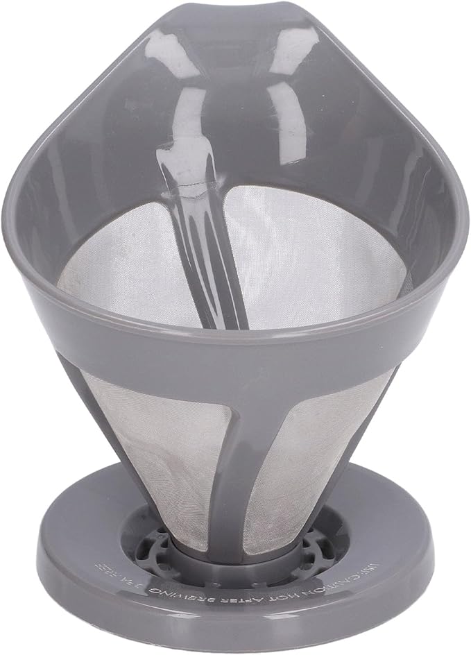 Coffee Strainer Stainless Steel Fine Mesh Pour Over Coffee Dripper Hand Drip Filter Cone for Home Office Travel Camping Portable Reusable Easy Clean Dishwasher Safe (Grey)
