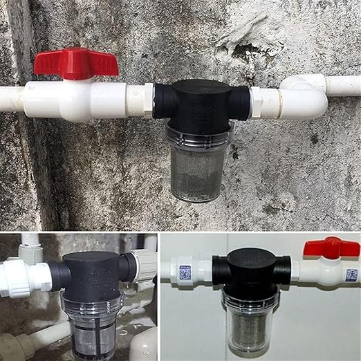 Budget Transparent Inline Filter - 1/2 3/4 1 Plastic Screen for Aquaculture Sediment & Sprinkler Pre-Filtration(G1 20 Mesh)