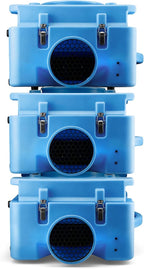 BlueDri Air Shield 550 HEPA Air Scrubber, Water Damage Restoration Equipment Air Purifier, Covers 1400 Sq. Ft, Daisy Chain Capable, For Commercial Use, Blue, BD-AS-550