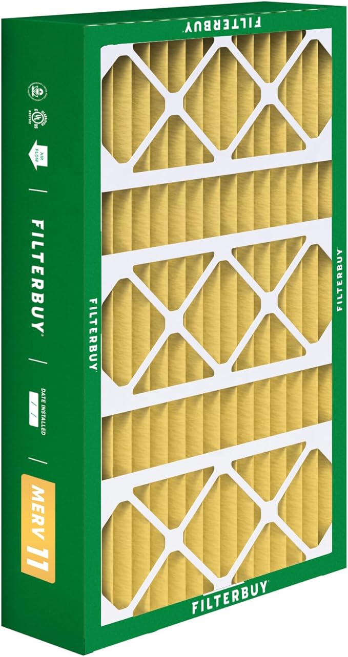 Filterbuy 17x26x4 Air Filter MERV 11 Superior Pet & Allergy Defense (3-Pack), Electrostatic Pleated HVAC AC Furnace Filters Replacement for Lennox (Actual Size: 16.56 x 25.94 x 4.13)