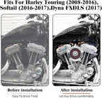 HDBUBALUS Motorcycle CNC Spike Air Cleaner Air Filter Intake System Filter (C-For Touring Trike 08-16, Softail 16-17,Dyna 17)