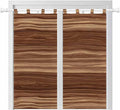 Brown Western Bathroom Curtains 63 Inch Length, Window Curtains Tab Top, Vintage Farmhouse Wood Barn Door Light Filtering Window Treatments Drapes 52"x63" 2 Panel