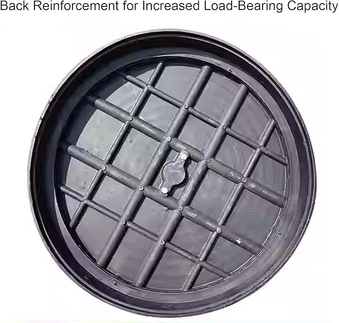 Septic Tank Lids, Manhole Cover with Handle, Sturdy and Pressure-Resistant, Suitable for Green Belts, Residential Areas and Construction Sites(70 cm/27.5 in)