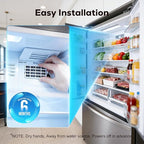 W10311524 AIR1 Refrigerator Air Filter Cartridge Replacement for Whirlpool Kenmore Refrigerator Compatible with Fresh Flow Refrigerator Air Filter, 3 Pack, White