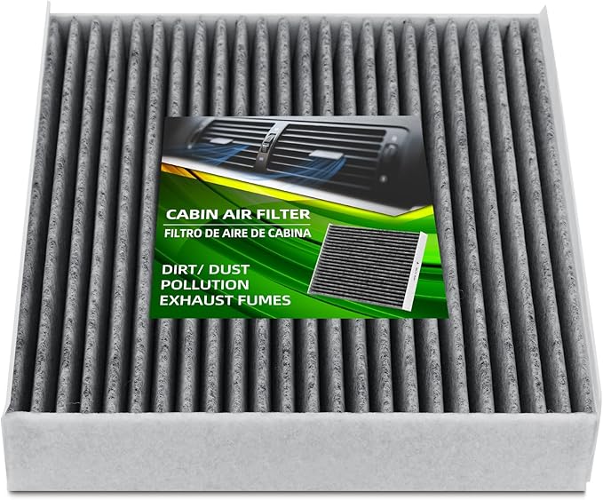 CF12160 Cabin Air Filter With Activated Carbon Compatible with Hyundai Kona 18-23, Kona N 22-23 Tuscon 16-21, Veloster 19-21, Venue 20-24, Kia Seltos 20-24, Soul 20-24, Sportage 17-22 - 97133-D3000