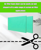 2Pcs 14" X 17" X 5/8"Universal Green Foam Air Filter Material 65-PPI Can Cut to Fits For Motorcycle ATV Dirt Bike Most Small Engines