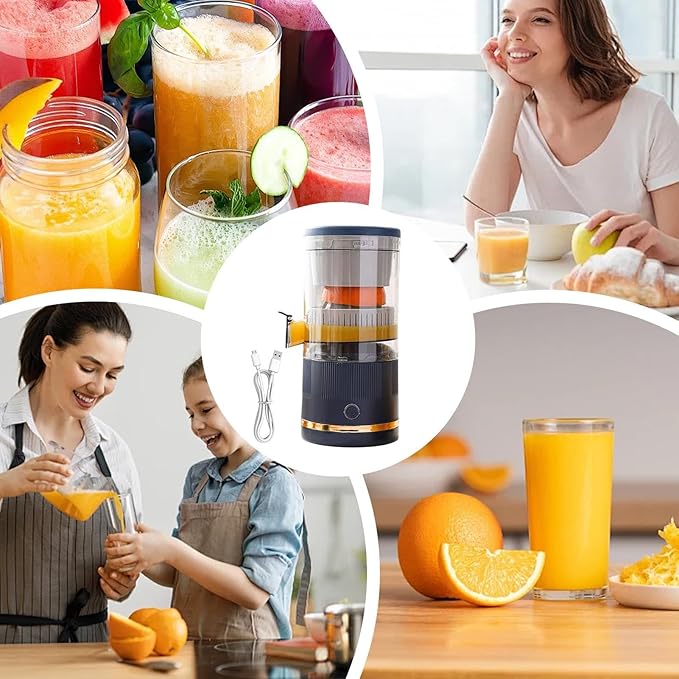 Juicer Blender Machine, Electric Citrus Press Squeezer, Portable Fruit Juice Container, Sturdy Efficient Build Value, Easy Clean Procedure Feature, Top Performance Beverage Tool, Grapefruit Orange Use