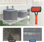 LANMU Air Conditioner Evaporator Coil Cleaning Brush AC Condenser Coil Fin Comb Straightener HVAC Cleaner Brush (1 Fin Comb + 1 Dual-Sided Evaporator Coil Cleaner Brush)