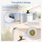 Waterdrop Upgrade Gravity-fed Water Filter System, with Silver Ions Enhanced Filtration, Reduces Fluoride and up to 99% of Chlorine, with 4 Filters and Metal Spigot, 2.25G
