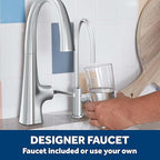 GE 5-Stage Reverse Osmosis Under Sink Water Filtration System with Faucet, Reduces 95+ Impurities including Lead, Chlorine, Arsenic, Filters FQ18PN, FQ18MN, FQ18RT, GXRV40TBN