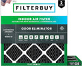 Filterbuy 14x14x1 Air Filter MERV 10 Odor & Allergy Defense with Activated Carbon (2-Pack), Electrostatic Pleated HVAC AC Furnace Filters Replacement, Made in USA (Actual Size: 13.75 x 13.75 x 0.75)
