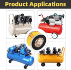 Eujgoov 5Pcs Air Compressor Intake Paper Filter Elements, 4.2x3x2in Piston Type Yellow Compressor Air Filter Replacement