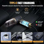 4-in-1 Cordless Car Vacuum Cleaner, 14000PA Powerful Handheld Vacuum with Air Duster & Inflator, Portable Rechargeable Vacuum for Car Pet Hair, Home, 4000mAh & Washable HEPA Filter