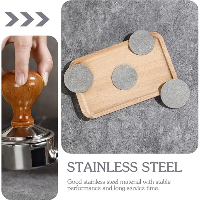 Cabilock 2pcs Stainless Steel Espresso Filter Plate Coffee Machine Compatible Easy to Filter Mesh for Espresso Extraction