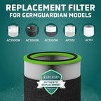 GermGuardian Filter V Toxin Clear HEPA Genuine Air Purifier Replacement Filter, Removes 99.97% of Pollutants, Common VOCs, Household Toxins, for AC3000, AC3050, AP3151 and AC151, Black/Green, FLT151VO