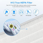 MOOKA FAMILY E-300L Air Purifiers Official H13 Replacement Filter Compatible with MOOKA E-300L Air Purifiers (2 Count)