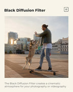 K&F CONCEPT 55mm Black Diffusion 1/8 Filter, Mist Dreamy Cinematic Effect Filter for Video/Vlog/Portrait Photography K-Series
