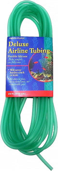 Penn-Plax Aqua-Life Deluxe Silicone Airline Tubing - 3/16 Inch Flexible Airline Hose for Aquarium Pumps, Fish Tank Line for Air Stones & Filters - Safe for Freshwater & Saltwater - 20 ft Long, Green