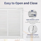 20"W x 20"H [Duct Opening Size] Steel Return Air Filter Grille - Removable Face/Door for 1 inch Filters -HVAC Vent Cover Grill - White [Outer Dimensions: 22 5/8"W X 22 5/8"H]