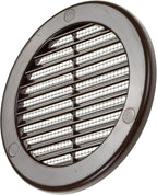 Vent Systems 4" Inch (Opening Dimensions) - Pack of 100 - Brown Soffit Vent Cover - Plastic Round Air Vent Grille - Built-in Mesh Screen - HVAC Register Louver for Bathroom, Home, Kitchen