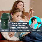 Personal Smoke Air Filter - Replaceable Filter,Suitable for Capturing Smoke and Removing Odors in Cars, Offices and Bedrooms, Durable for 500 Times of Use, Easy Breathing (Green)
