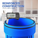 SimPure Whole House Water Filter Housing (DB20P), 20" x 4.5" Sediment Carbon Filter Universal Housing, Pre-Filtration System for Well and City Water, 1" NPT Port, Pressure Release