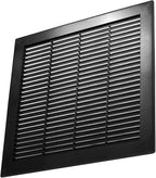 Vent Systems 10" x 10" Inch (Opening Dimensions) Plastic Black Soffit Vent Cover - Flat Square Air Vent Grille - Air Vent Deflector - HVAC 12" x 12" Inch (Overall Dimensions)