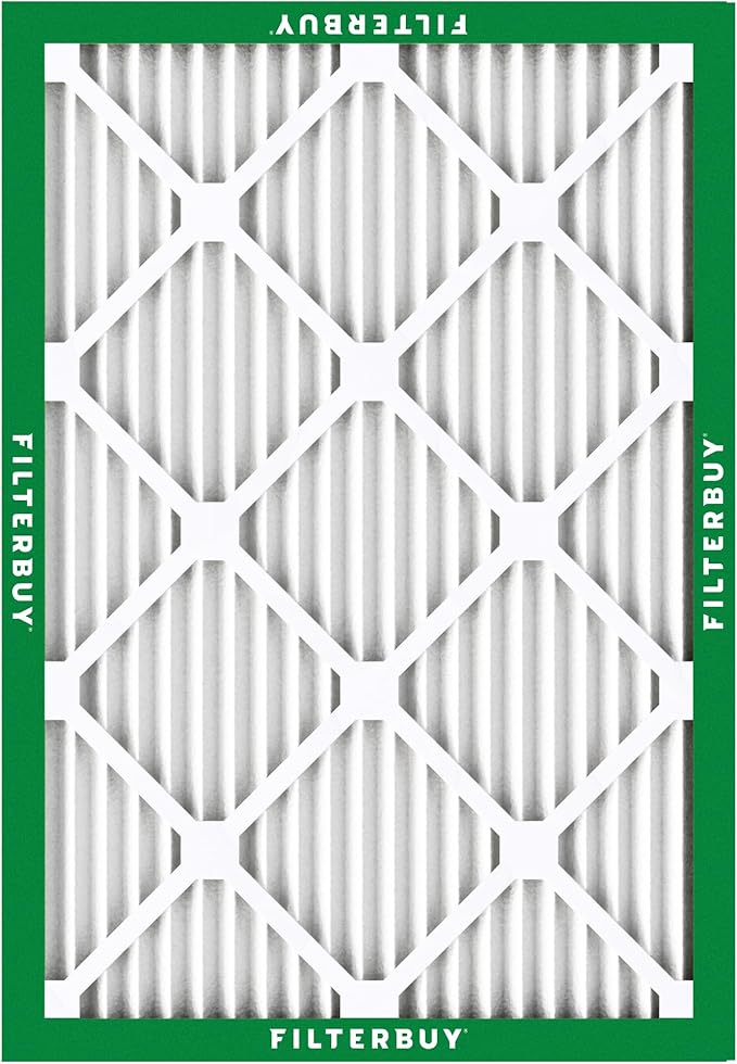 Filterbuy 17x21x1 Air Filter MERV 8 Essential Dust & Allergy Defense (5-Pack), Electrostatic Pleated HVAC AC Furnace Filters Replacement, Made in USA (Actual Size: 16.50 x 20.50 x 0.75)