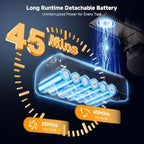 Cordless Vacuum Cleaner for Home, Powerful Stick Vacuum with Rechargeable Battery, Green Light Anti-Tangle Brush, 6-in-1 Lightweight Handheld Vacuum for Pet Hair, Hard Floor, Carpet, Blue