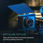 Tilta Mini Matte Box | 15mm Rod Adapter & 4 Lens Adapters | Lightweight | Filter Support | Top Flag | Dual Cold Shoe Mount | Designed for Mirrorless, DSLR | MB-T15