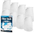 Aquatic Experts 4 inch Ring 100 Micron Felt Filter Sock - Filter Socks for Saltwater Aquarium, Sump Filter Sock, Freshwater Aquarium Socks, Reef Filter Sock (4"x8", 8 Pack)