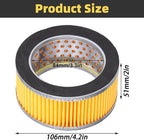 Eujgoov 5Pcs Air Compressor Intake Paper Filter Elements, 4.2x3x2in Piston Type Yellow Compressor Air Filter Replacement