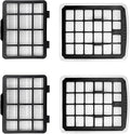 2 Set HEPA Filter Replacement Fit For Eureka NEN180 NEN186BL Bagless Canister Vacuum Cleaner,include 2 Dust Cup Filters Element and 2 HEPA Filters