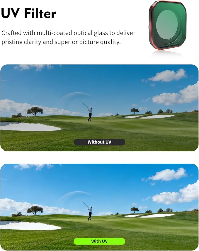 ND1000 Filter for Insta360 Ace Pro2, 10-Stop Neutral Density Filter, Creates Long Exposure for Daytime Time-Lapse, Smooth Water Flow, Motion Blur Effect
